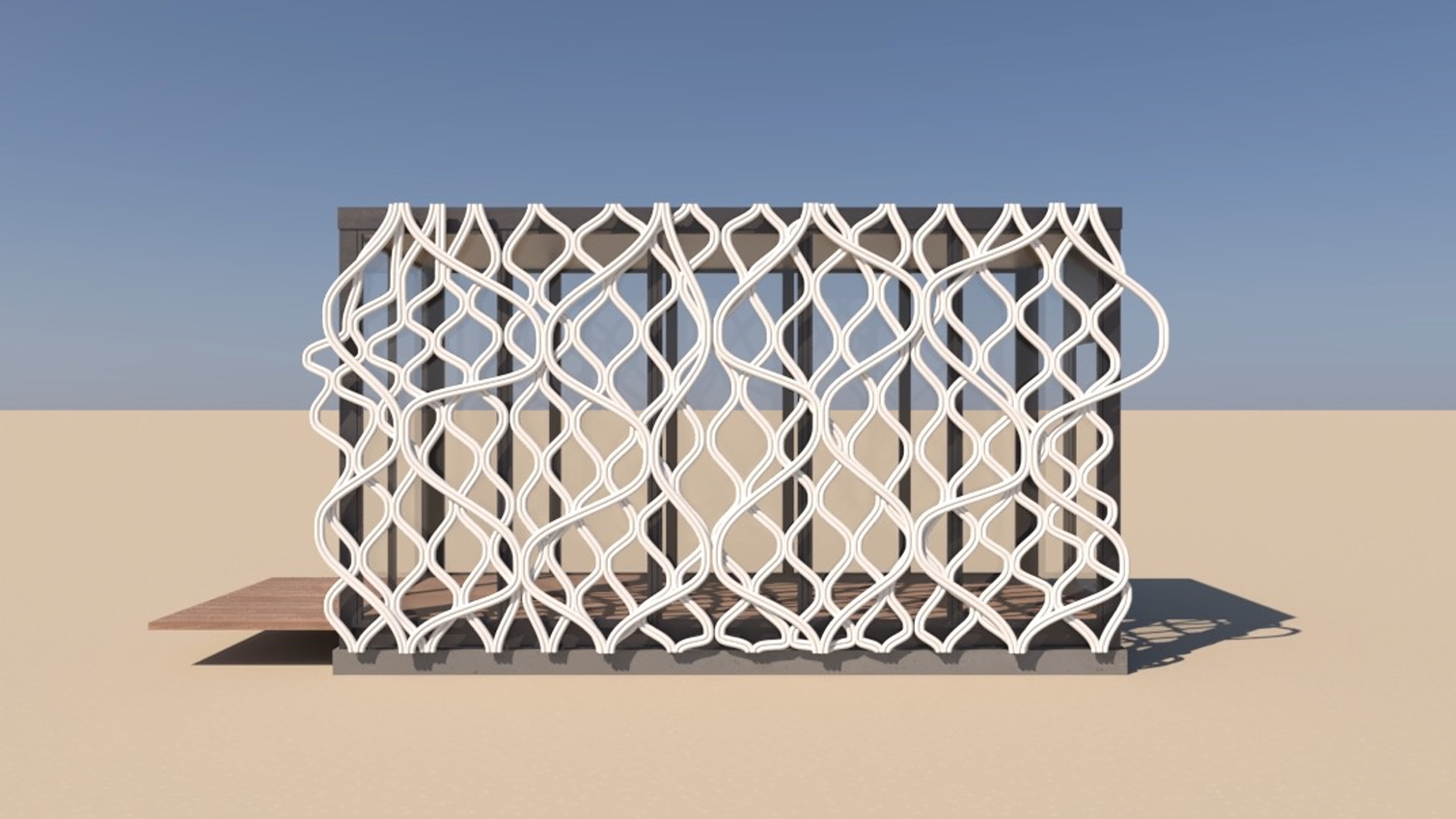 未来的なデザインウォール